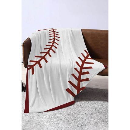 Bright White Ball Game Fashion Fleece Blanket 130*150cm
