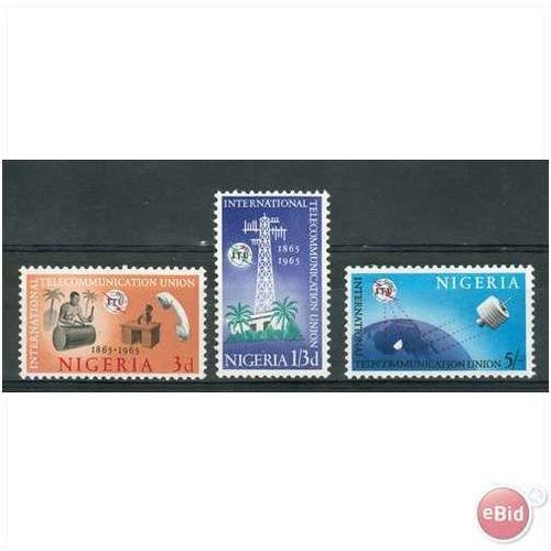 Nigeria 1965 - SG163/5 - Centenary of ITU set - MH