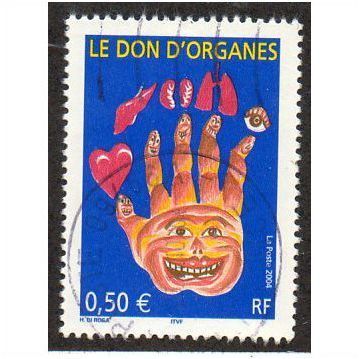 FRA 2004 50c 'ORGAN DONATION' FINE USED (EBID10943)