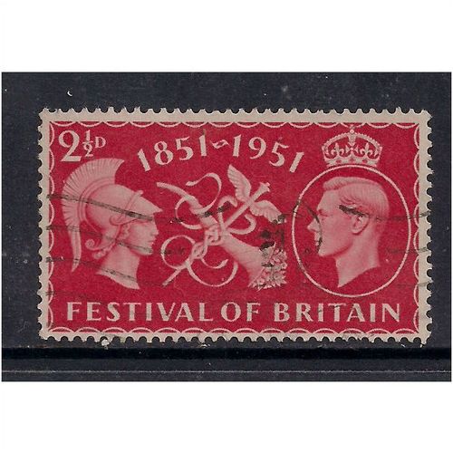 GB 1951 KGV1 2 1/2d Scarlet Festival Britain SG 513.(G804 )