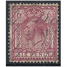 1913 SG384 6d Dull Purple Watermark Royal Cypher Good Used ..