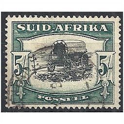 South Africa 1927 SG38 5/- Black & Green "Suid Afrika" Fine Used . .