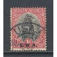 SouthWestAfrica.SG59 1d Black and Carmine.English Inscription.Fine Used.July15