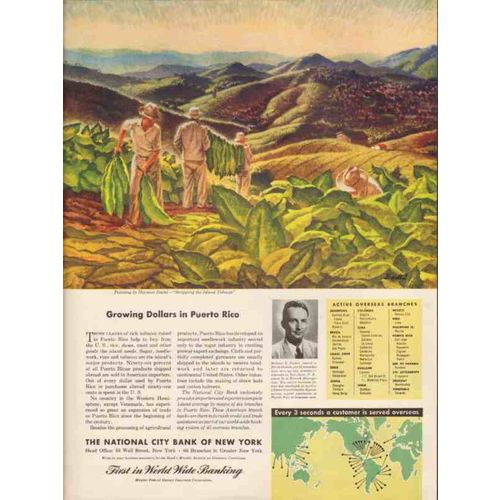 national city bank new york 1947 herman bartel puerto rico vintage ad