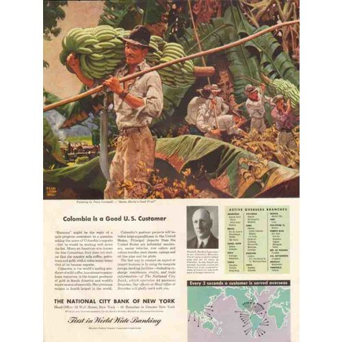 national city bank new york 1947 dean cornwell santa marta vintage ad