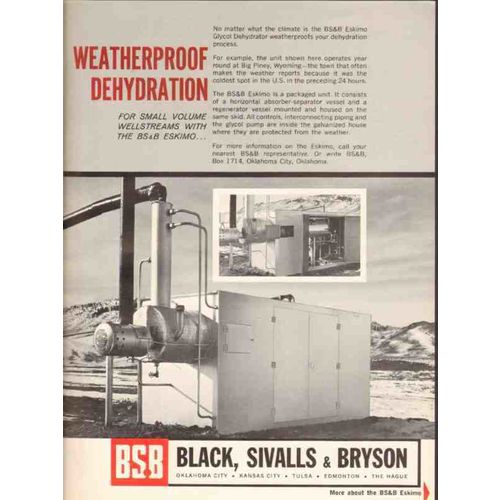 black sivalls bryson inc 1962 weatherproof dehydration oil vintage ad