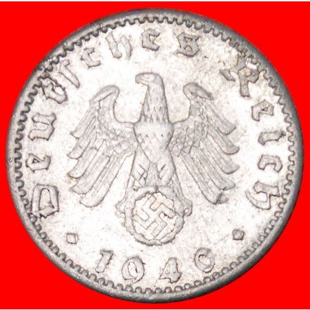 SWASTIKA: GERMANY ★ 50 PFENNIG 1940A! LOW START ★ NO RESERVE!
