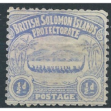 Solomon Islands 1907 SG1 1/2d Ultramarine Mounted Mint.. .