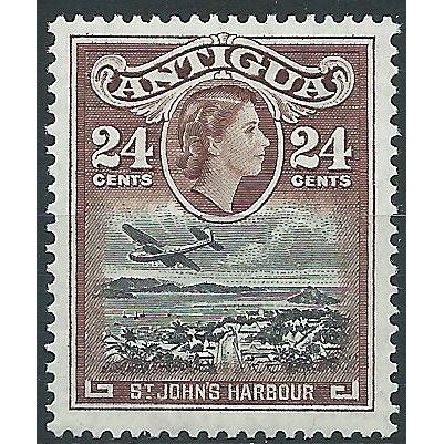 Antigua 1953 SG129 24c Black & Chocolate Mounted Mint . ..