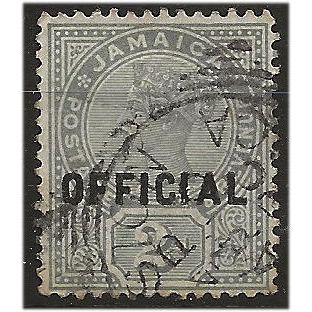 Jamaica 1890 O5 2d Grey Official Fine Used . ..