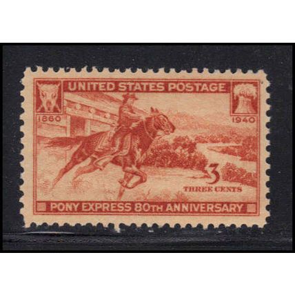 894 3c Pony Express Fine MNH U3091