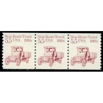 2125 5.5c Star Route Truck Fine MNH Dry Gum PNC 1/3 R0539