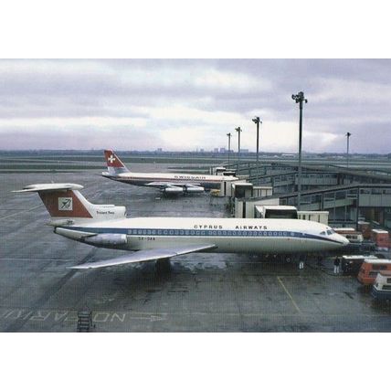 Swissair Convair 990 at Heathrow Airport in 1970 Limited Edition of 300 Postcard