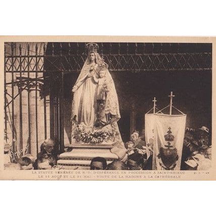Saint Brieuc French Notre Dame Religious Street Procession Old Postcard