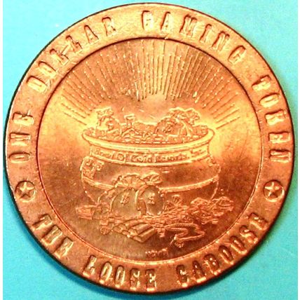 Loose Caboose. $1 Casino Token. Cripple Creek, CO. J54.