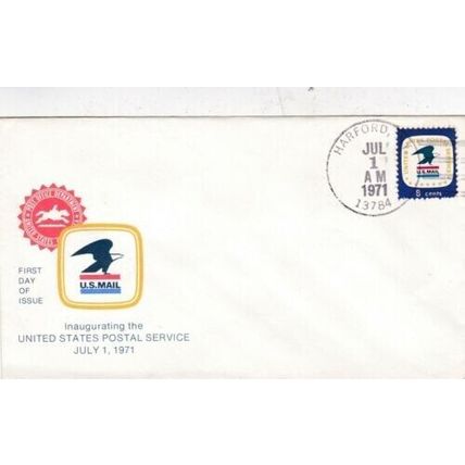 United States 1971 Inaugurating U.S.Postal Service FDC Harford NY Cancel VGC