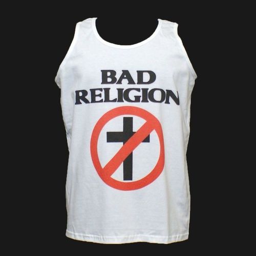 Bad Religion Cross T shirt Vest Large Unisex 1980s Hardcore Punk ROCK Tank Top L