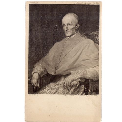 CARDINAL MANNING by George F Watts .National Portrait Gallery unused postcard =