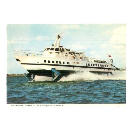 CONDOR HYDROFOILS, Channel islands , unused postcard