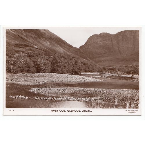 River Coe Glencoe Argyllshire W Ralston Ltd RP Postcard