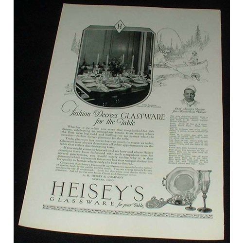 1926 Heisey's Glassware Ad, Bass Recipie!!