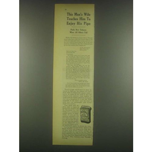 1932 Edgeworth Tobacco Ad - This Man's Wife