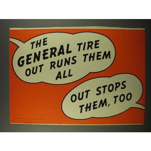 1940 General Tire Ad - Out Runs Them All