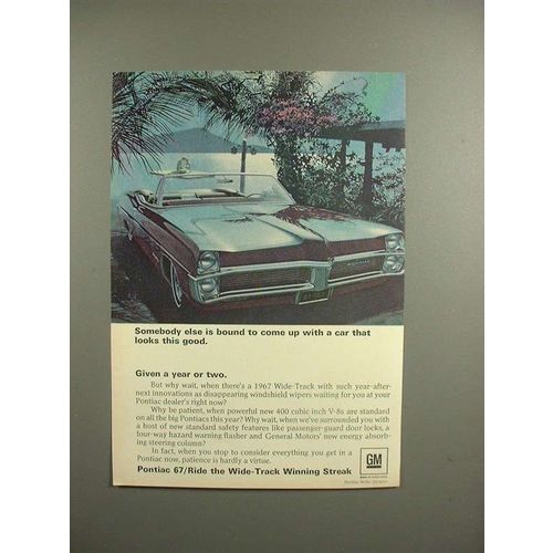 1967 Pontiac Convertible Car Ad - Looks This Good