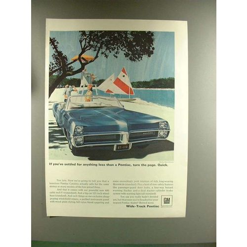 1967 Pontiac Catalina Convertible Car Ad!