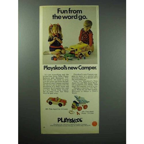 1970 Playskool Camper, Take Apart Car, Truck Toy Ad