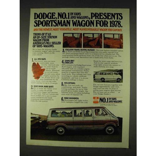 1978 Dodge Sportsman Wagon Van Ad - No.1 in Vans