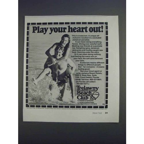 1980 Trelawny Beach Club Ad - Play Your Heart Out