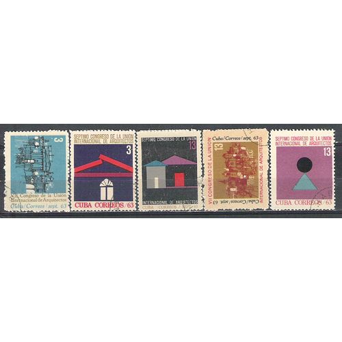 Cuba N° 688 689 690 692 693 YVERT OBLITERE ( USED )