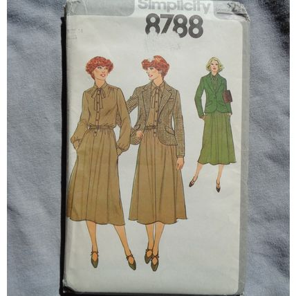 Simplicity 8788 Pattern 14 Dress Lined Jacket Sewing clothing