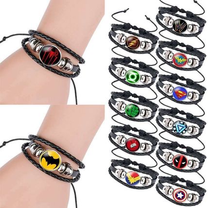 Cool Marvel Superhero Wristband Leather Wrist Bands Bracelet Strap UK Stock