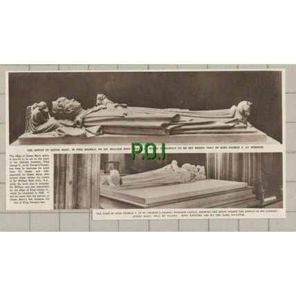 (4914) Windsor Castle Effigies Queen Mary King George V William Reid Dick 1953