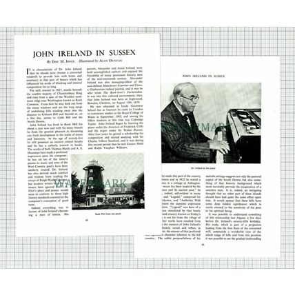 (6621) Dr John Ireland Composer Rock Mill Sussex Elgar - 1955 Article
