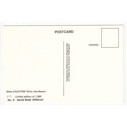 David Steel Liberal Party Tweedale Ettrick & Lauderdale Postcard 1983 Election
