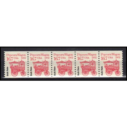 2261 16.7c Popcorn Wagon Very Fine MNH Dry Gum PNC 1/5 X3334