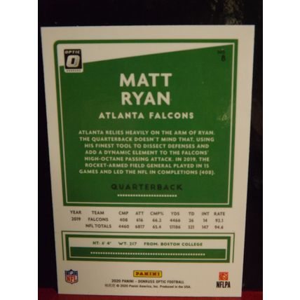 2020 Donruss Optic MATT RYAN (Atlanta Falcons) #8