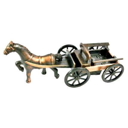 Horse and Flat Buggy Die Cast Metal Collectible Pencil Sharpener