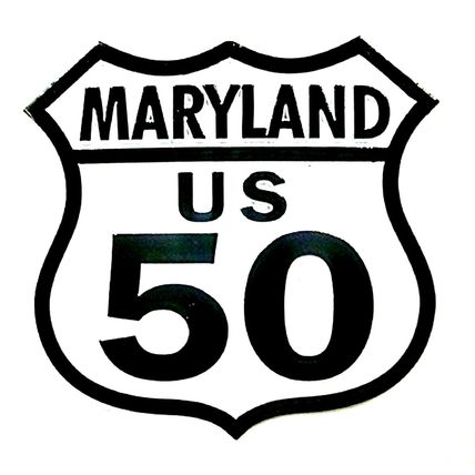 Route 50 Maryland Road Sign Fridge Magnet