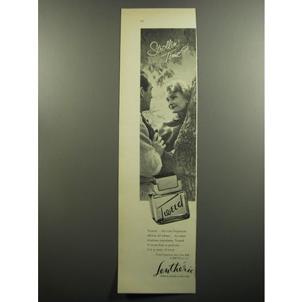 1952 Lentheric Tweed Perfume Advertisement - Strollin' Time?