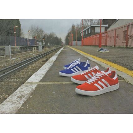 Adidas Hockey 1970s Badminton Trainers at Railway Station Postcard