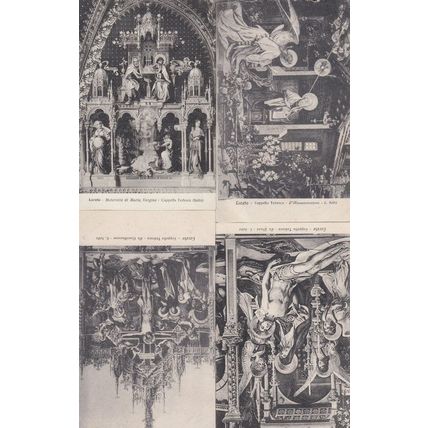 Madonna Di Loreto Crucifixion 4x Loreto Cappella Statue Old Postcard s