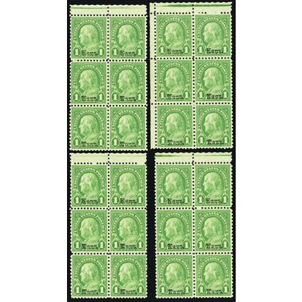 658, Mint VF+ NH 1¢ Kansas 24 Stamps! CV $120 - Stuart Katz