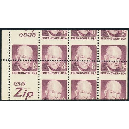 1395D, Mint NH 8¢ Misperf And Miscut Error Booklet Pane - Stuart Katz