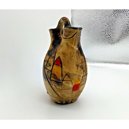 Vintage Wedding Vase Double Spout Mexican Native American Style - 5.5" tall