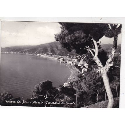 Alassio Italy Real Photo Postcard posted crease
