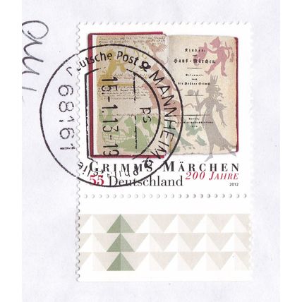 Mannheim postmark Germany 2013 on Brothers Grimm Fairytales 0.55e VGC